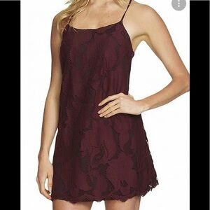 83. Honey and Rosie Slip Minidress in Wine